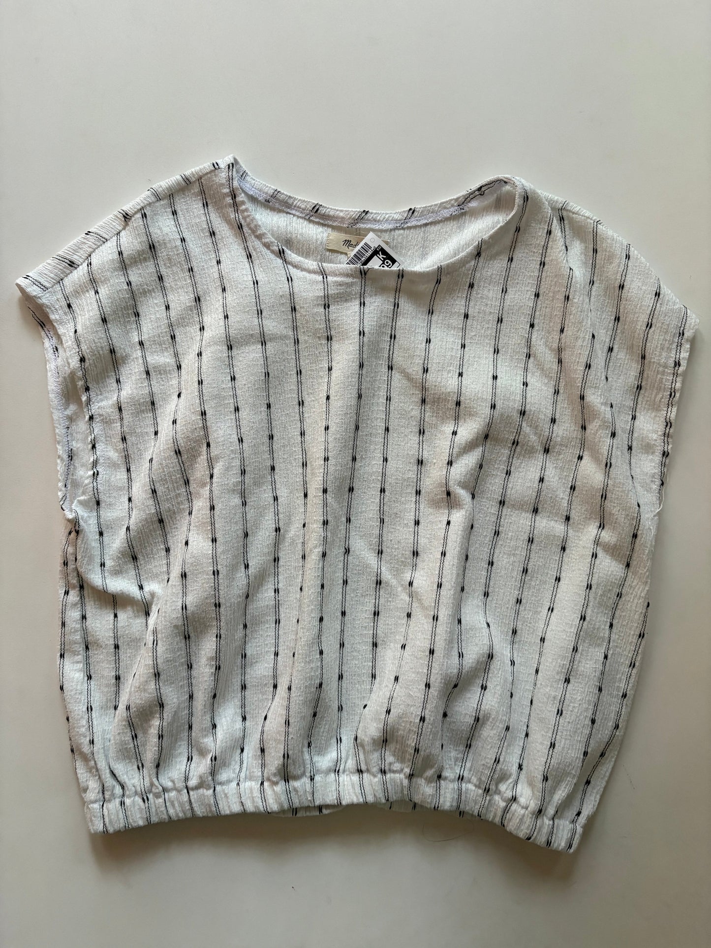 Top Sleeveless By Madewell In Striped Pattern, Size: S