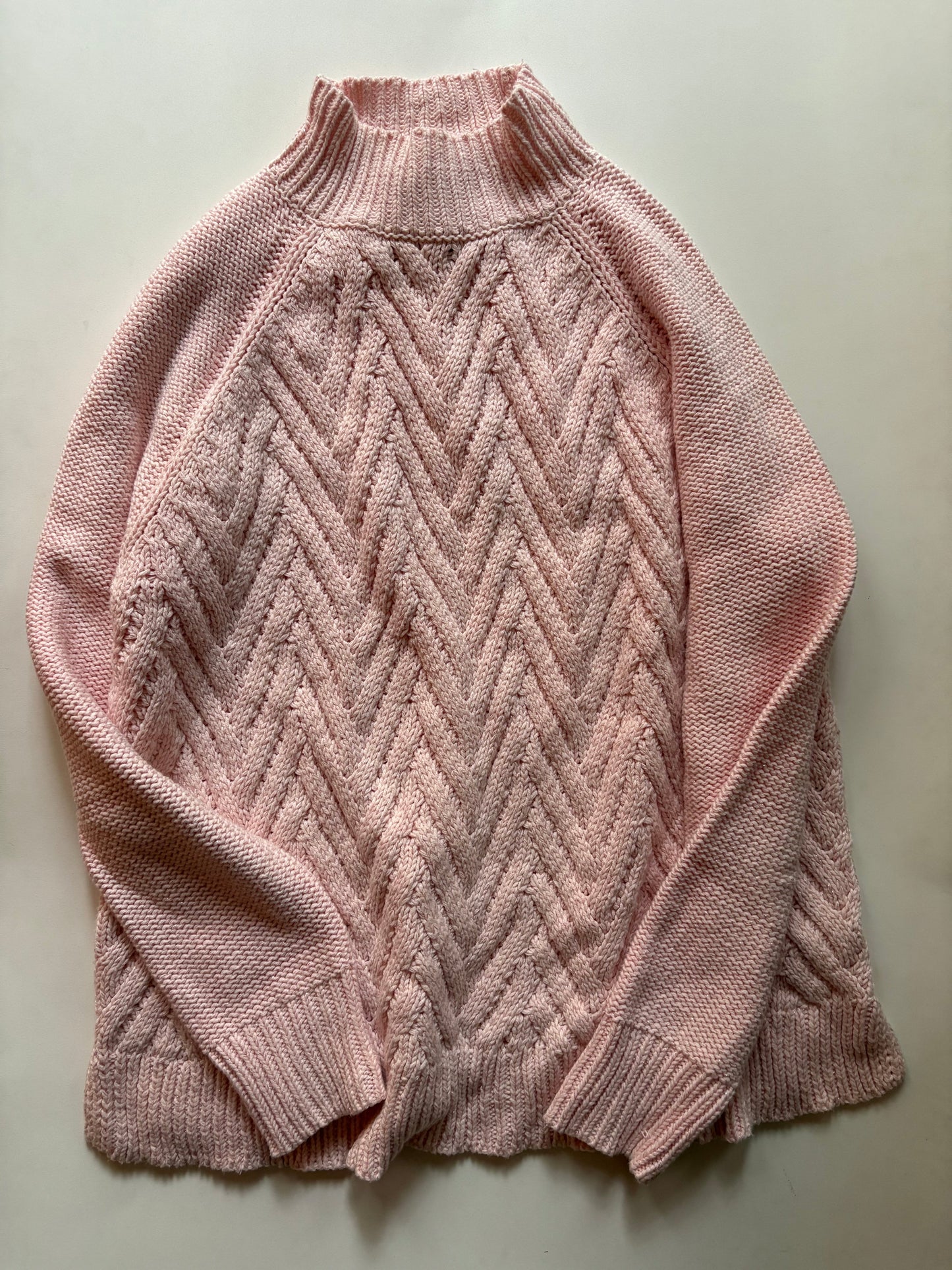 Sweater By Chaps In Pink, Size: Lp