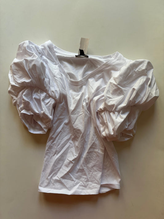 Top Short Sleeve By Express In White, Size: S