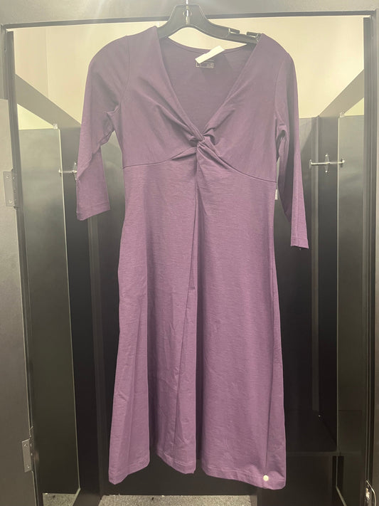 Purple Dress Casual Midi Eddie Bauer, Size Xs