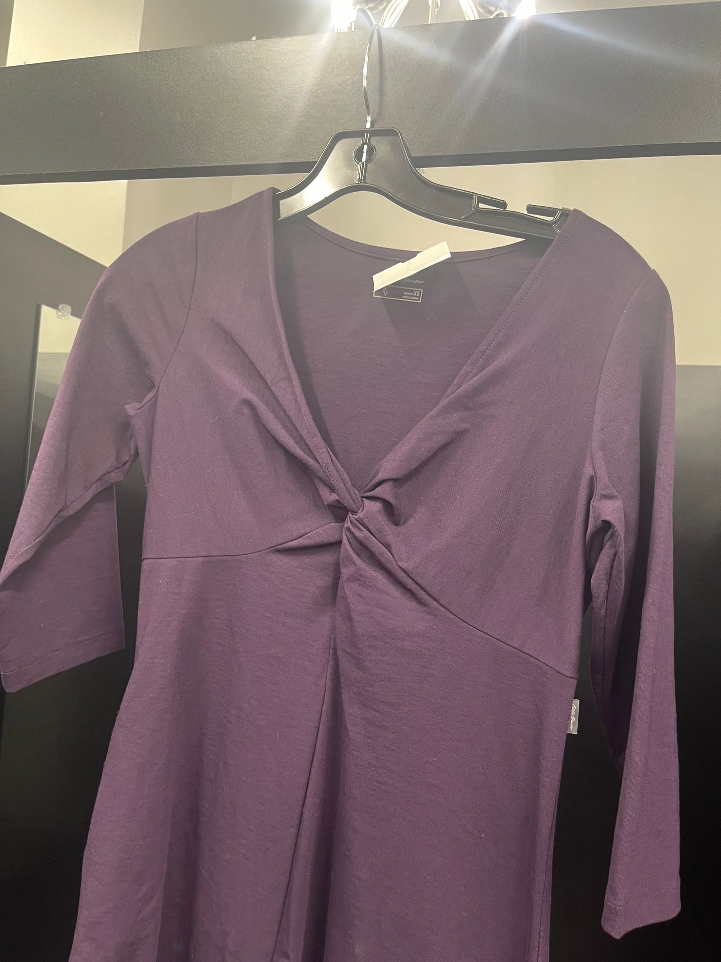 Purple Dress Casual Midi Eddie Bauer, Size Xs