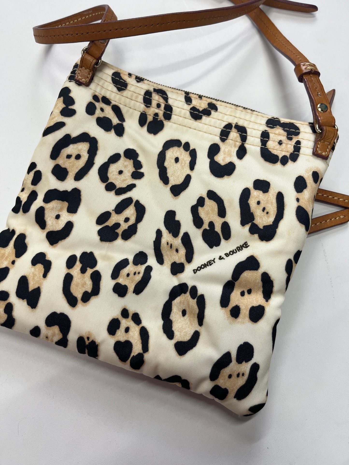 Animal Print Handbag Designer Dooney And Bourke, Size Small