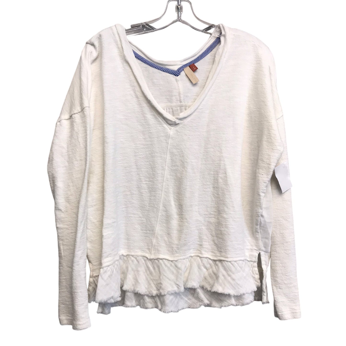 WHITE TOP LS by PILCRO Size:S