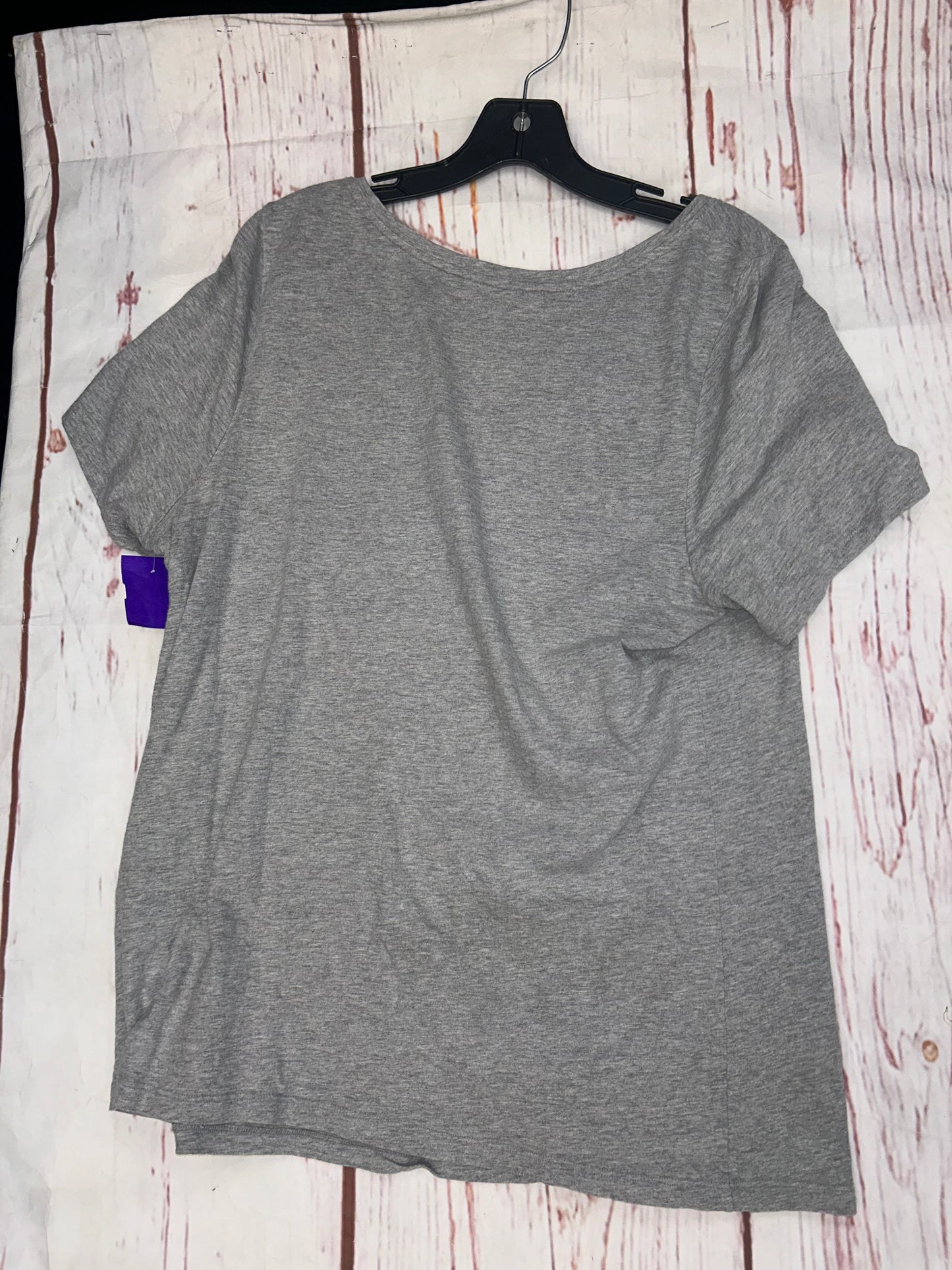 Grey Top Short Sleeve Basic Lane Bryant, Size 1x