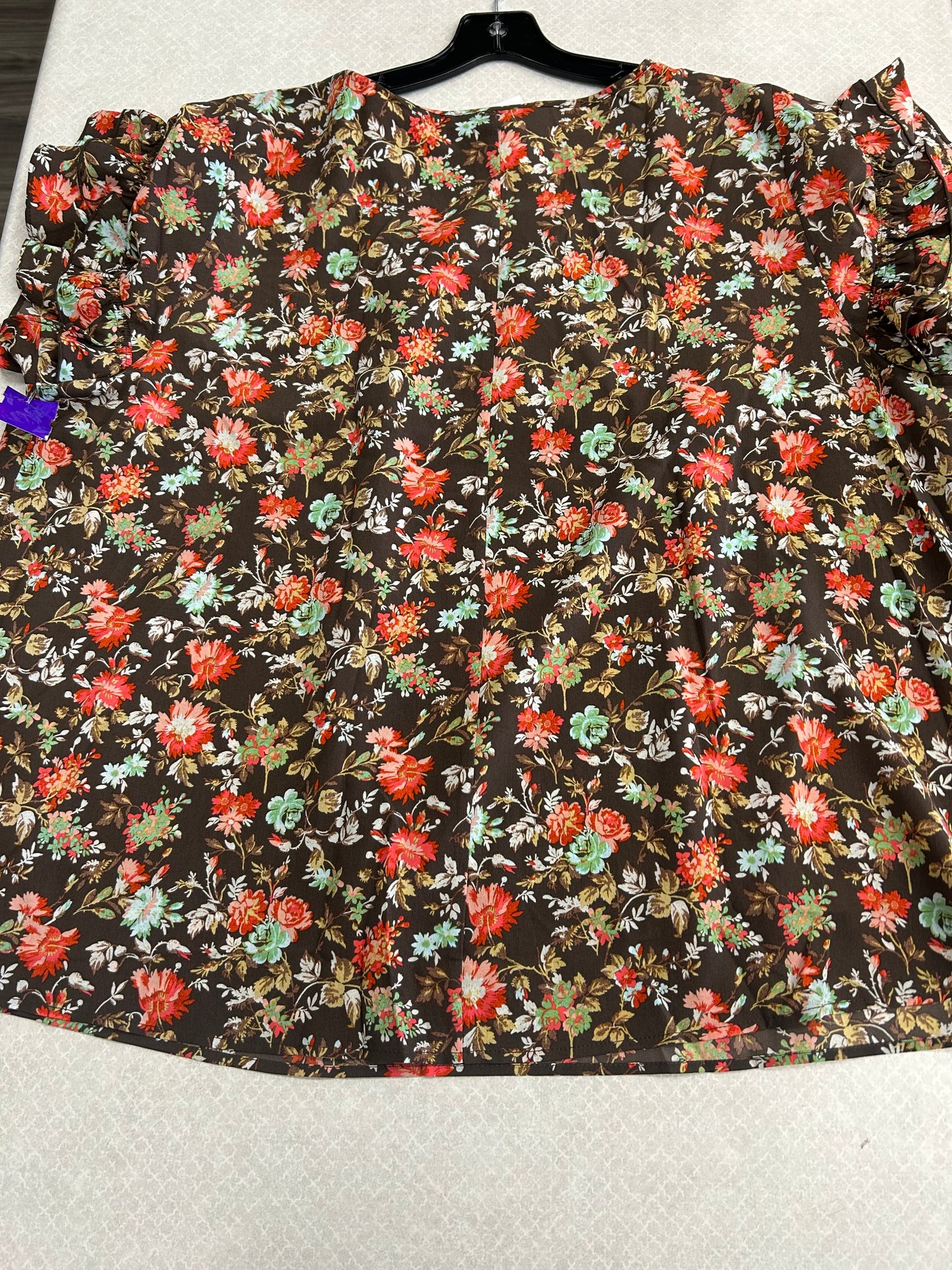 Top Short Sleeve By Lane Bryant In Floral, Size: 3x