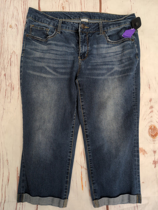 Capris By Time And Tru In Denim, Size: 16