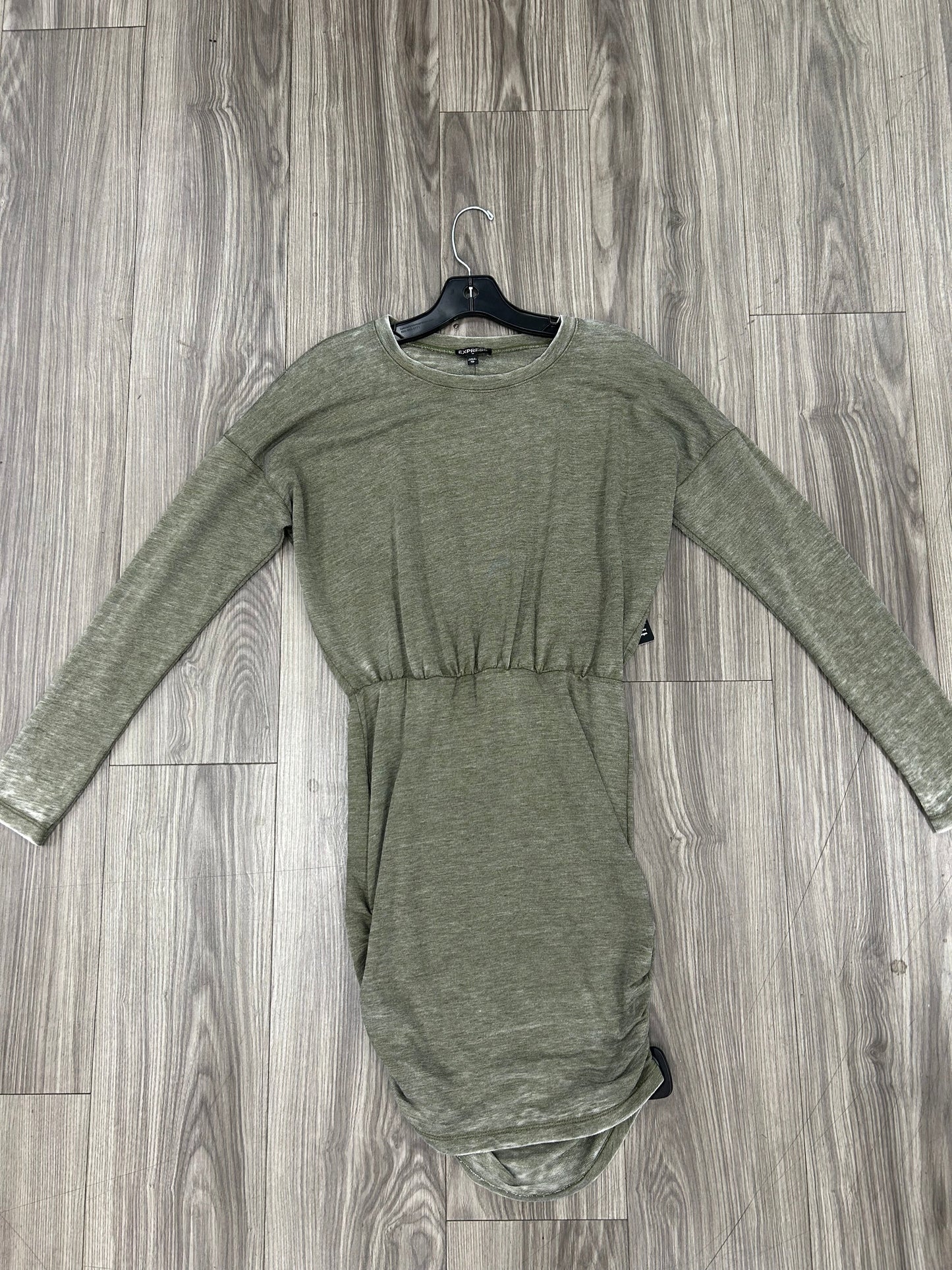 Dress Casual Midi By Express O In Green, Size: Xs