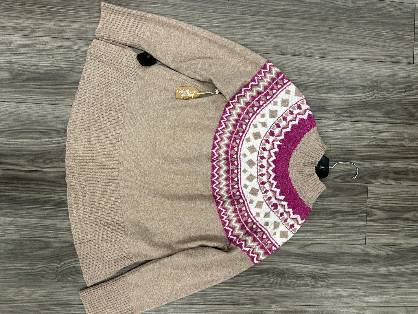 Sweater By Tahari In Mauve, Size: Xl