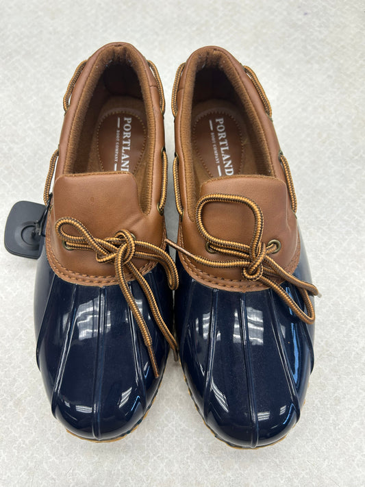 Shoes Flats Boat By Clothes Mentor In Navy, Size: 9