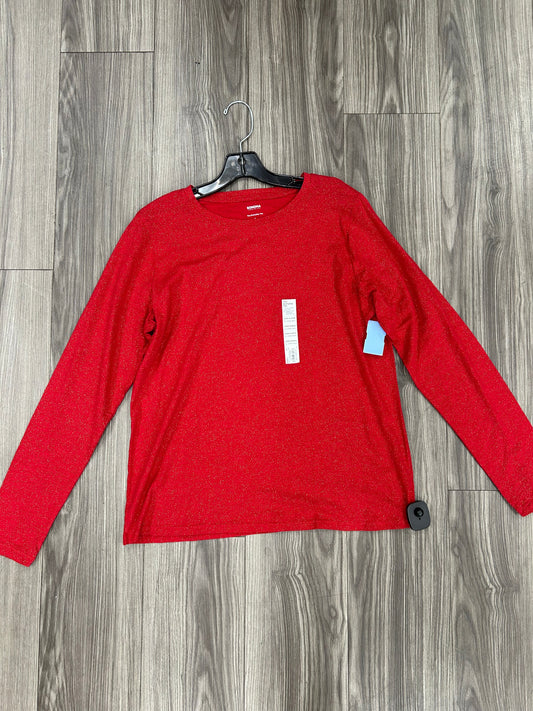 Top Long Sleeve By Sonoma In Red, Size: L