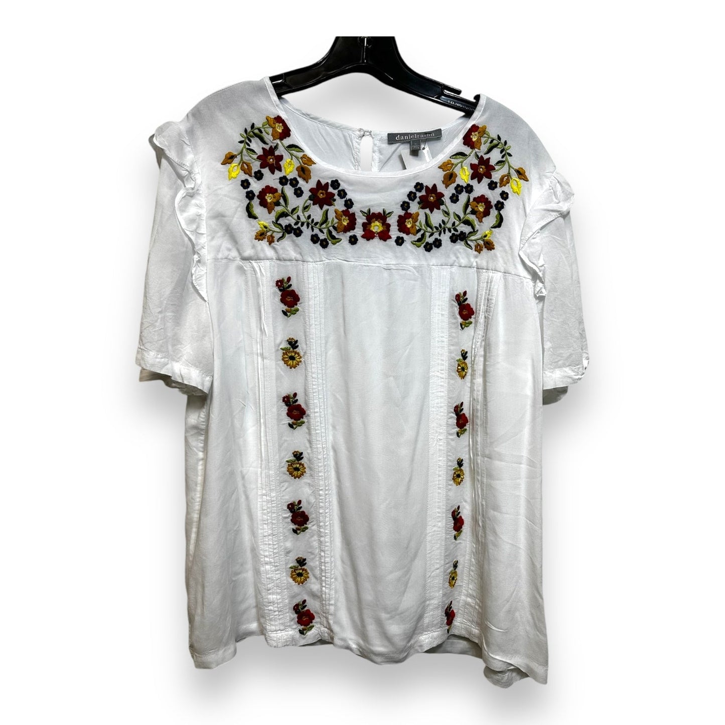 Top Short Sleeve By Daniel Rainn In Floral Print, Size: Xl