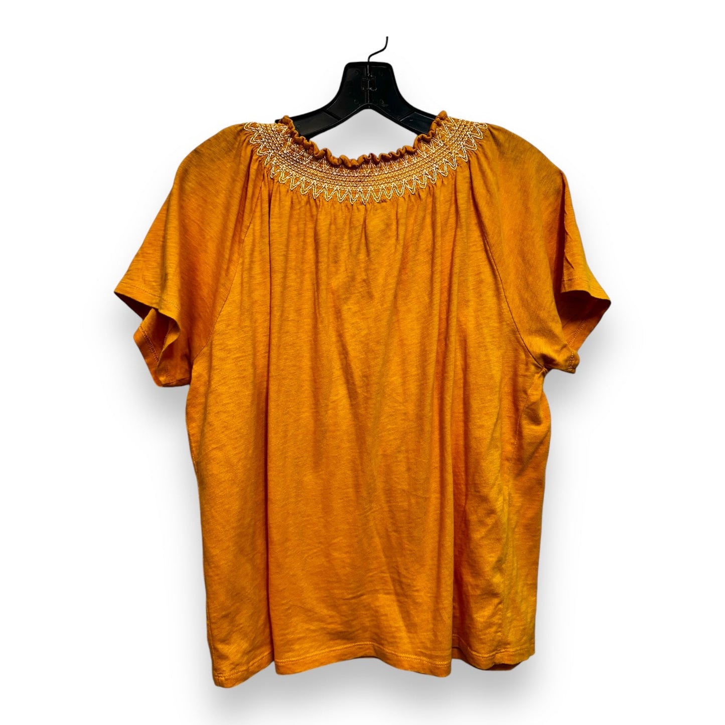 Top Short Sleeve By J. Crew In Yellow, Size: L