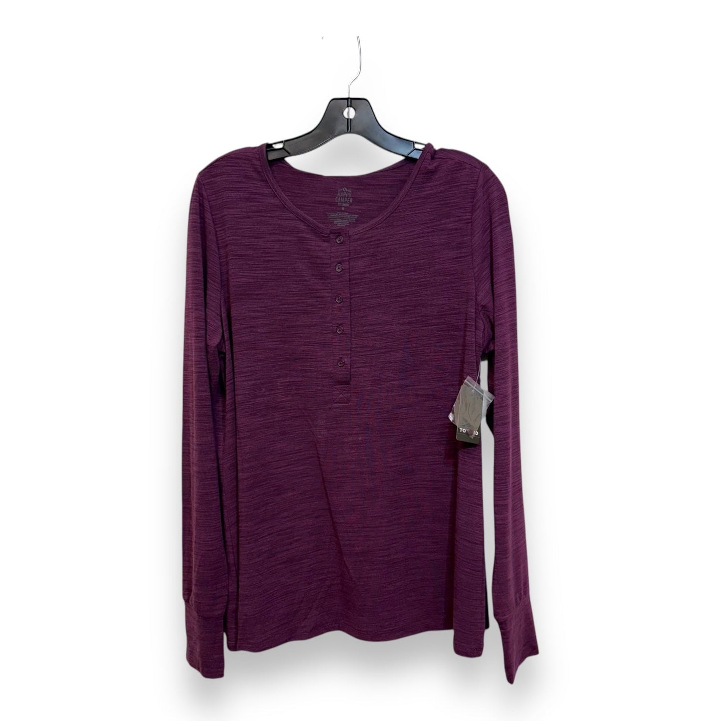 Top Long Sleeve Basic By Torrid In Purple, Size: M