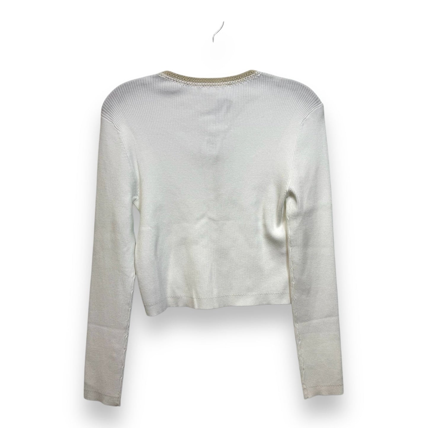 Top Long Sleeve By Loft In White, Size: M