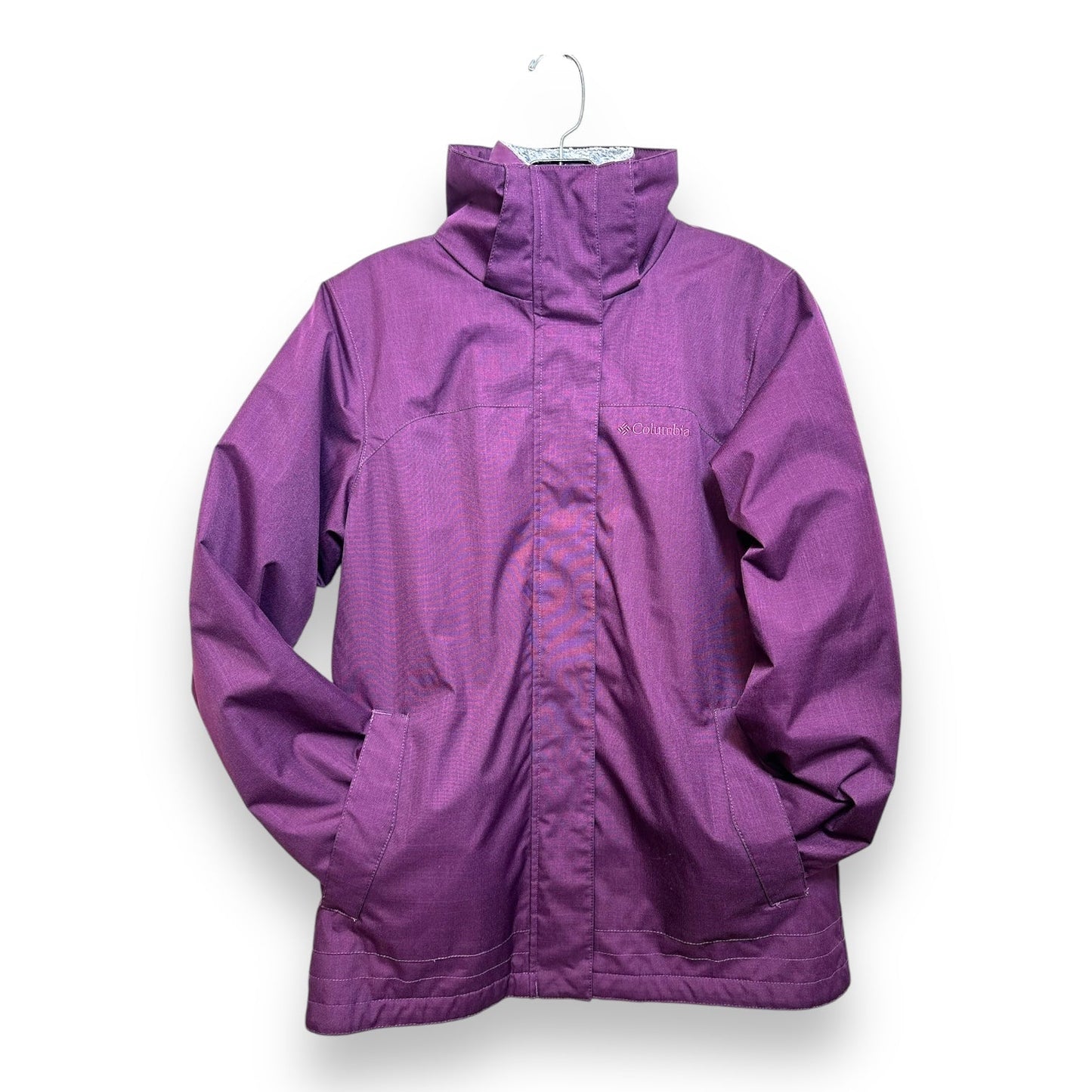 Coat Raincoat By Columbia In Wine, Size: S