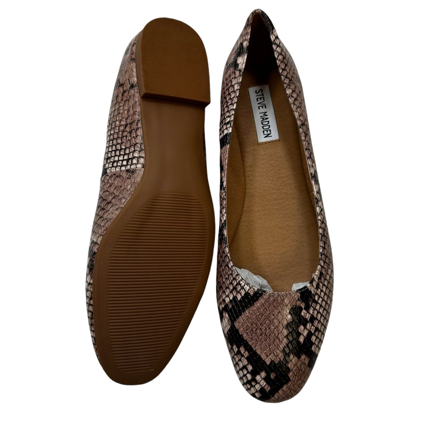 Shoes Flats Ballet By Steve Madden In Snakeskin Print, Size: 9.5