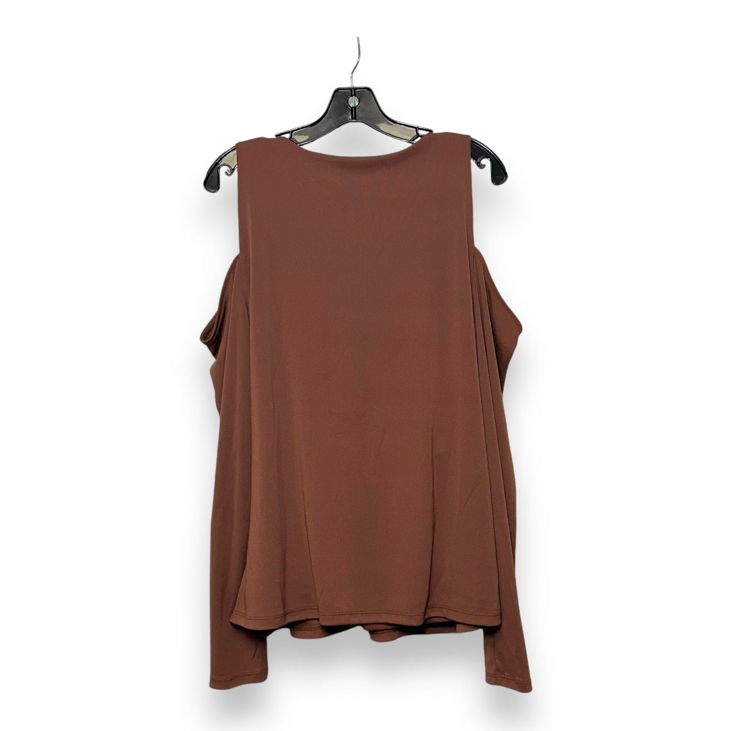 Top Long Sleeve Basic By Inc In Brown, Size: Xxl