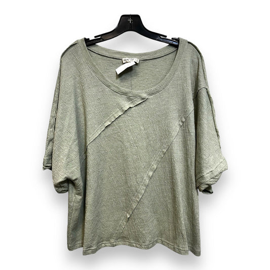 Top Short Sleeve By Clothes Mentor In Silver, Size: 1x