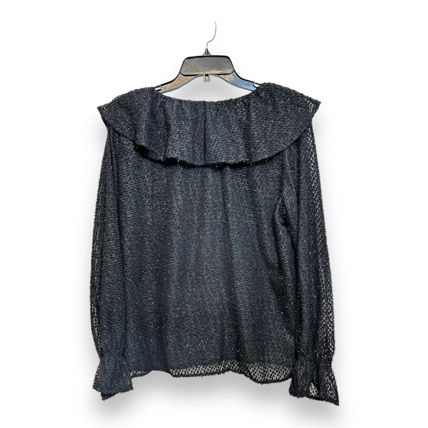 Top Long Sleeve Basic By Loft In Black, Size: L