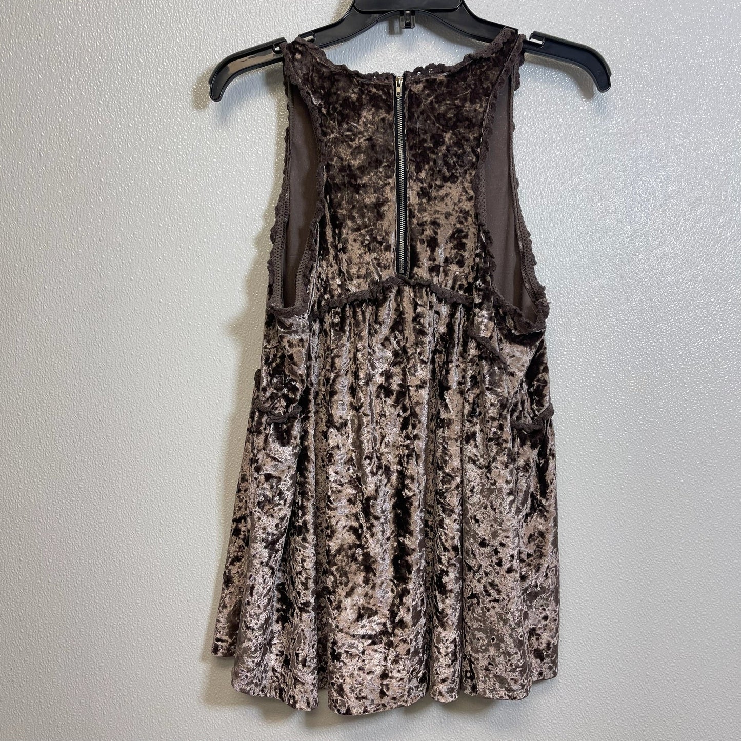 Brown Top Sleeveless Pol, Size L