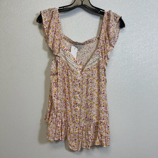 Floral Top Sleeveless Basic Lucky Brand O, Size L