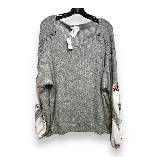 Top Long Sleeve By Maurices O In Grey, Size: Xxl