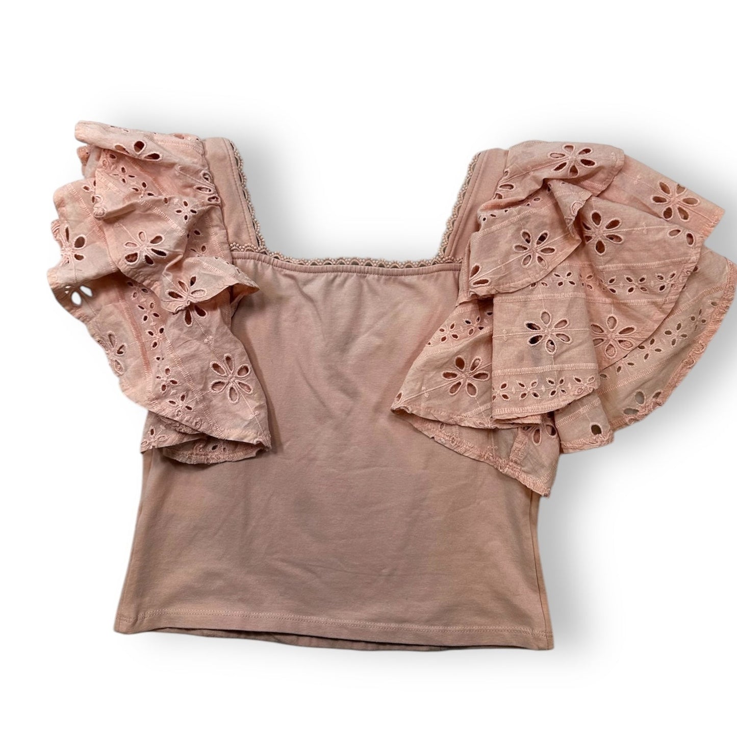 Top Short Sleeve Basic By Express In Pink, Size: S