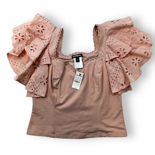 Top Short Sleeve Basic By Express In Pink, Size: S