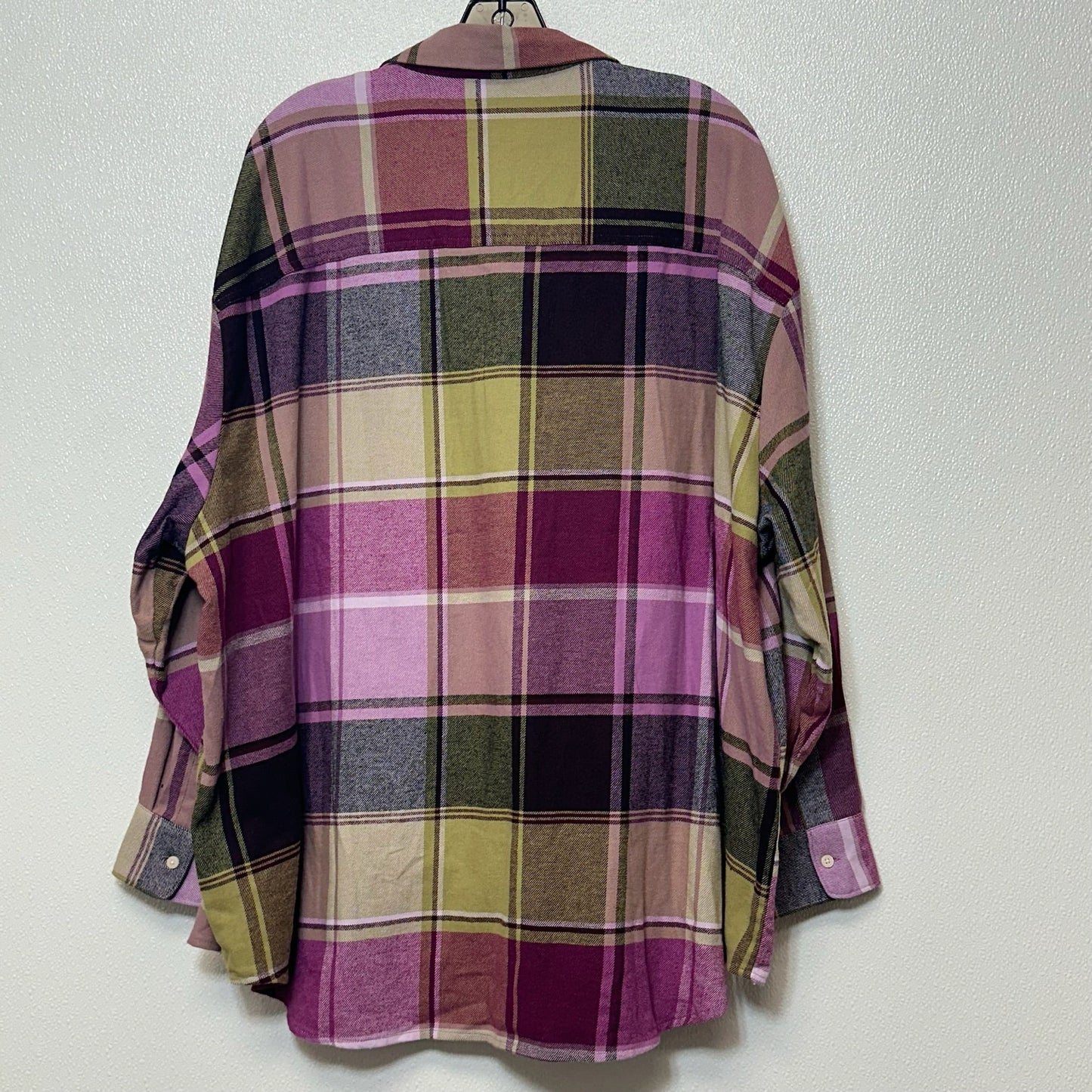 The Boyfriend Shirt Top Long Sleeve By Old Navy O In Multi-colored, Size: Xxl