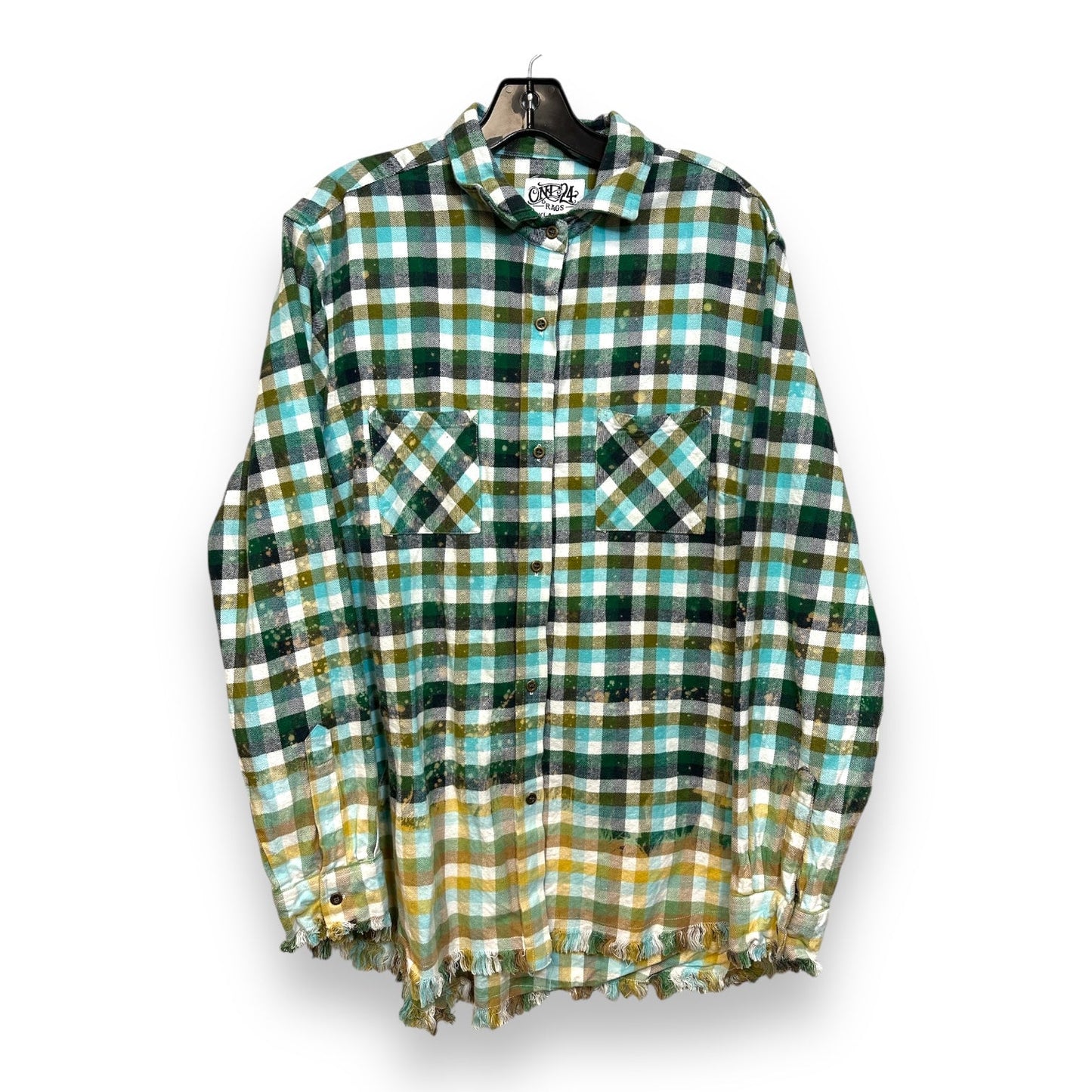 Top Long Sleeve By Cmb In Plaid, Size: Xl