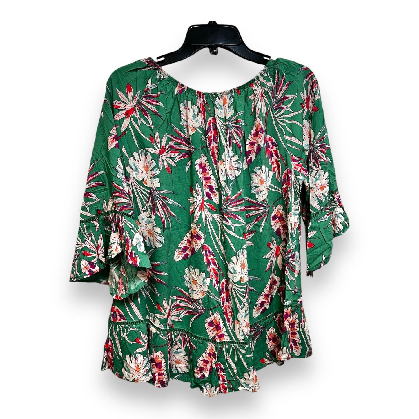 Top Short Sleeve By Fever In Green, Size: L