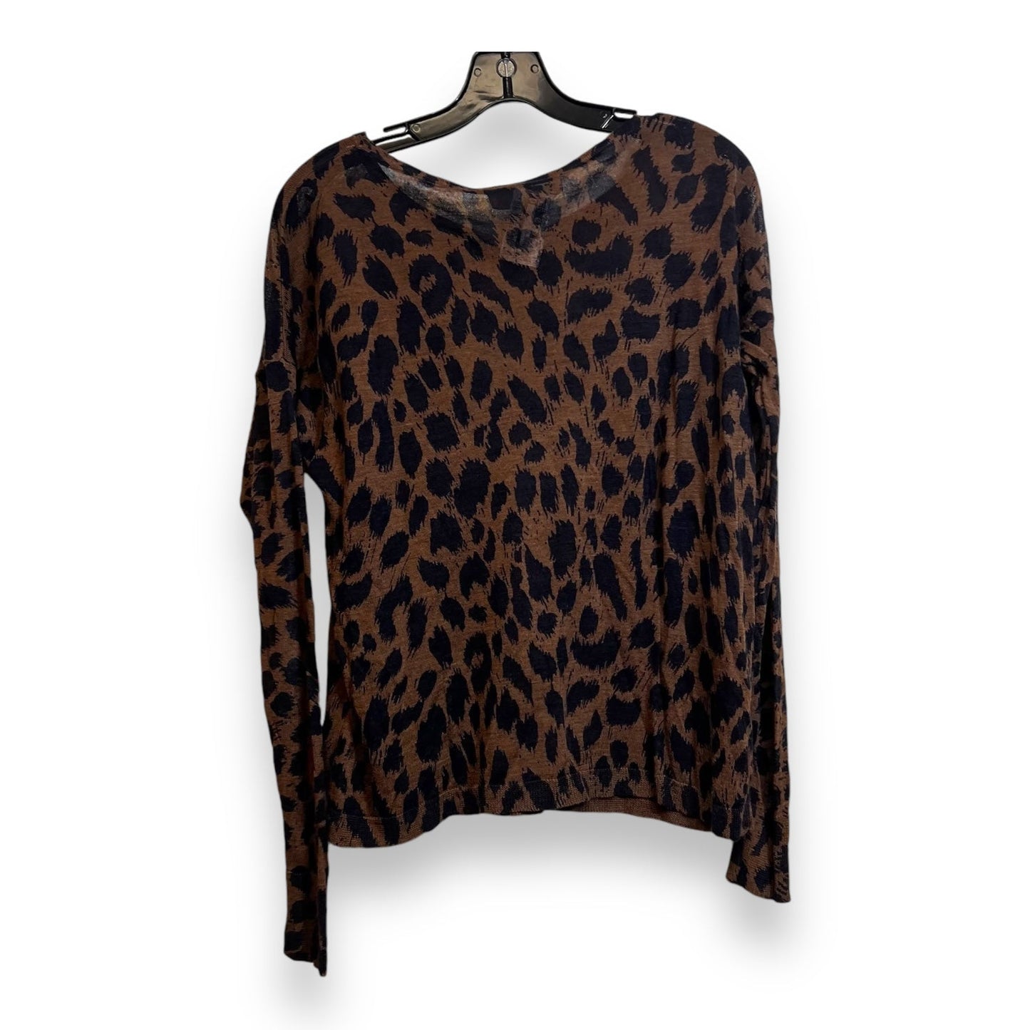 Top Long Sleeve By Loft O In Animal Print, Size: M