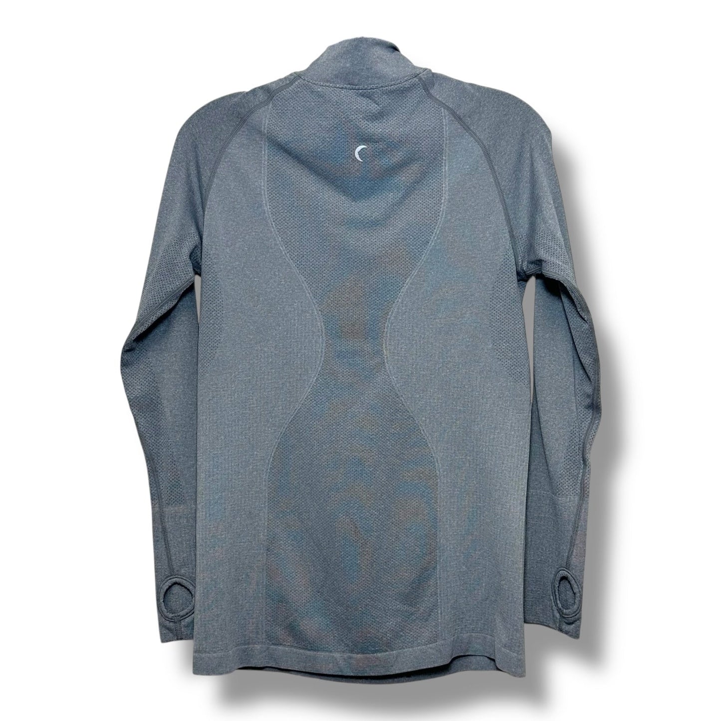 Athletic Top Long Sleeve Collar By Zyia In Grey, Size: M