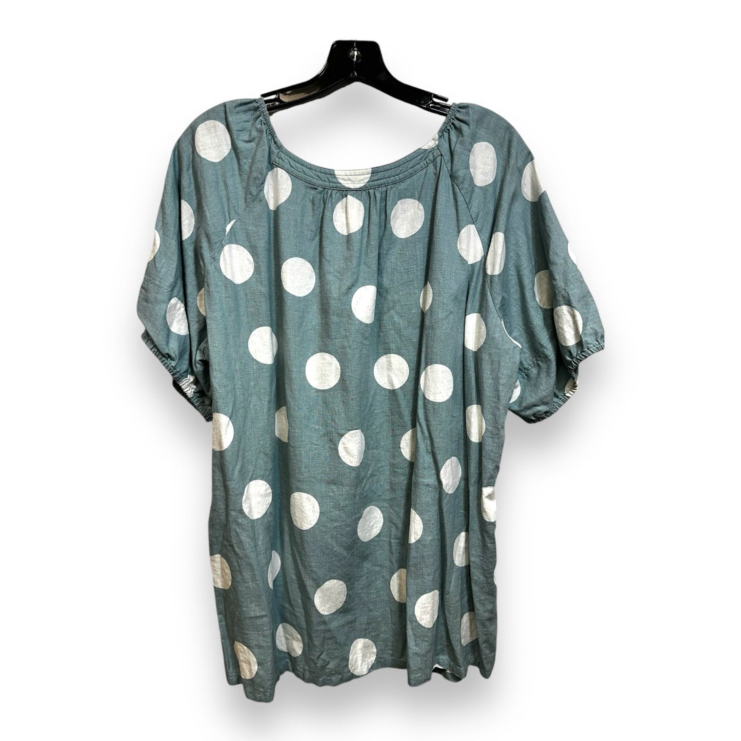 Top Short Sleeve By Loft In Polkadot Pattern, Size: 1x