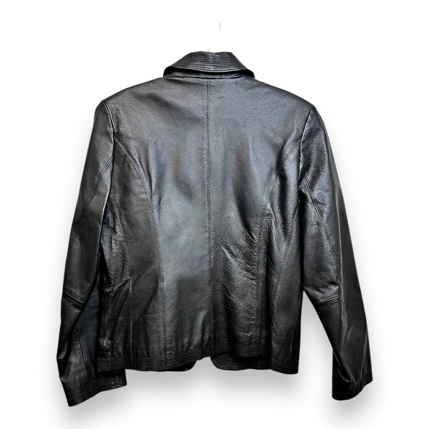 Jacket Leather By Kim Rogers In Black, Size: S