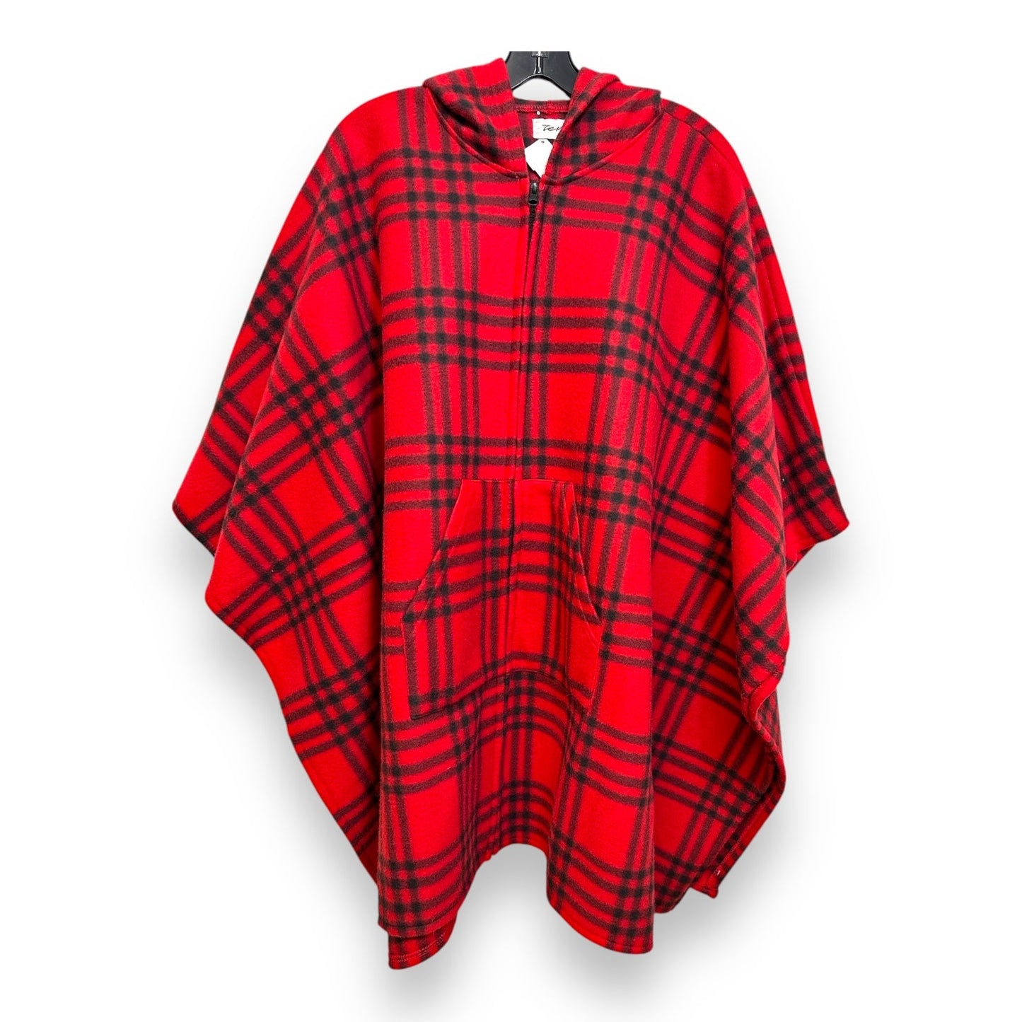 Poncho By Clothes Mentor In Red, Size: Osfm