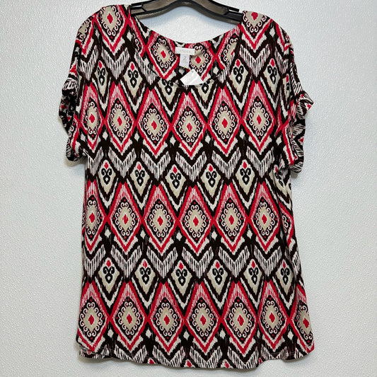 Top Short Sleeve Basic By Chicos O  Size: L