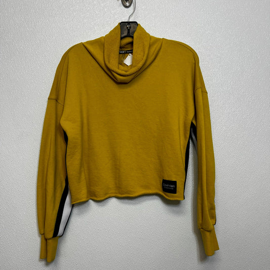 Sweatshirt Crewneck By Calvin Klein Performance In Mustard, Size: S