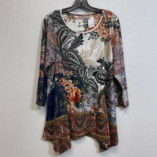 Top Long Sleeve By Chicos O In Multi-colored, Size: L