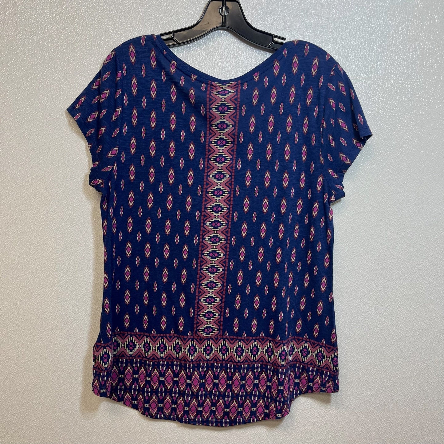 Top Short Sleeve By Lucky Brand In Blue, Size: L