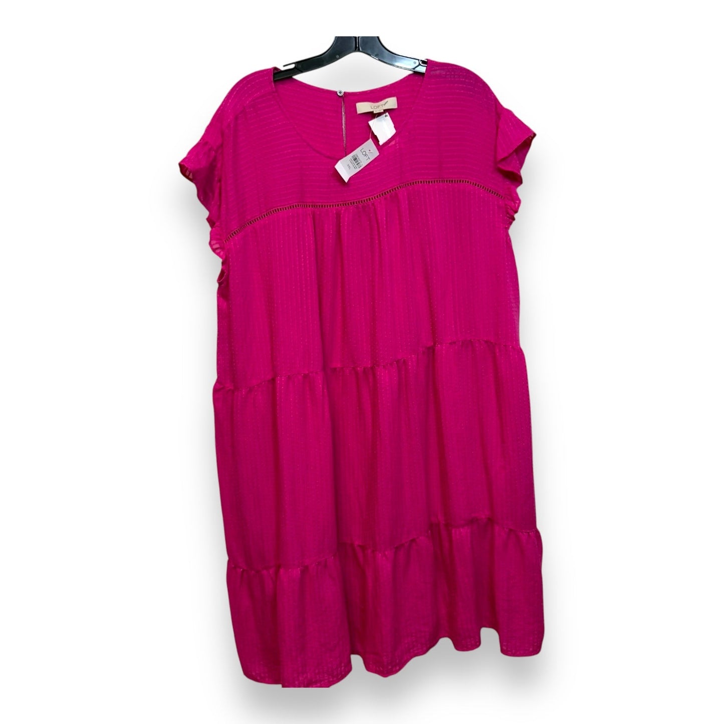 Dress Casual Midi By Loft In Pink, Size: Xxl