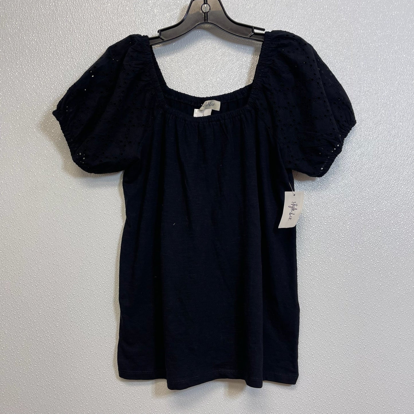 Top Short Sleeve By Style And Company In Black, Size: Xs