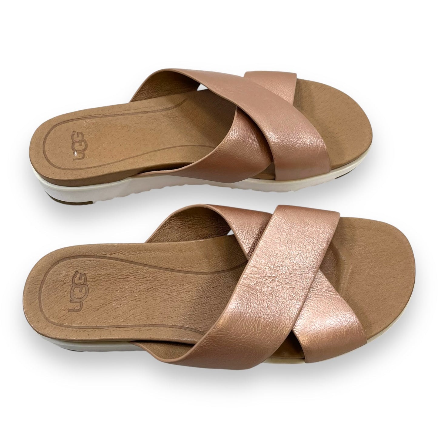 Sandals Flats By Ugg In Bronze, Size: 7