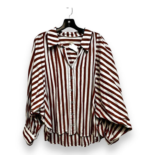 Blouse Long Sleeve By Pilcro In Striped, Size: Xl