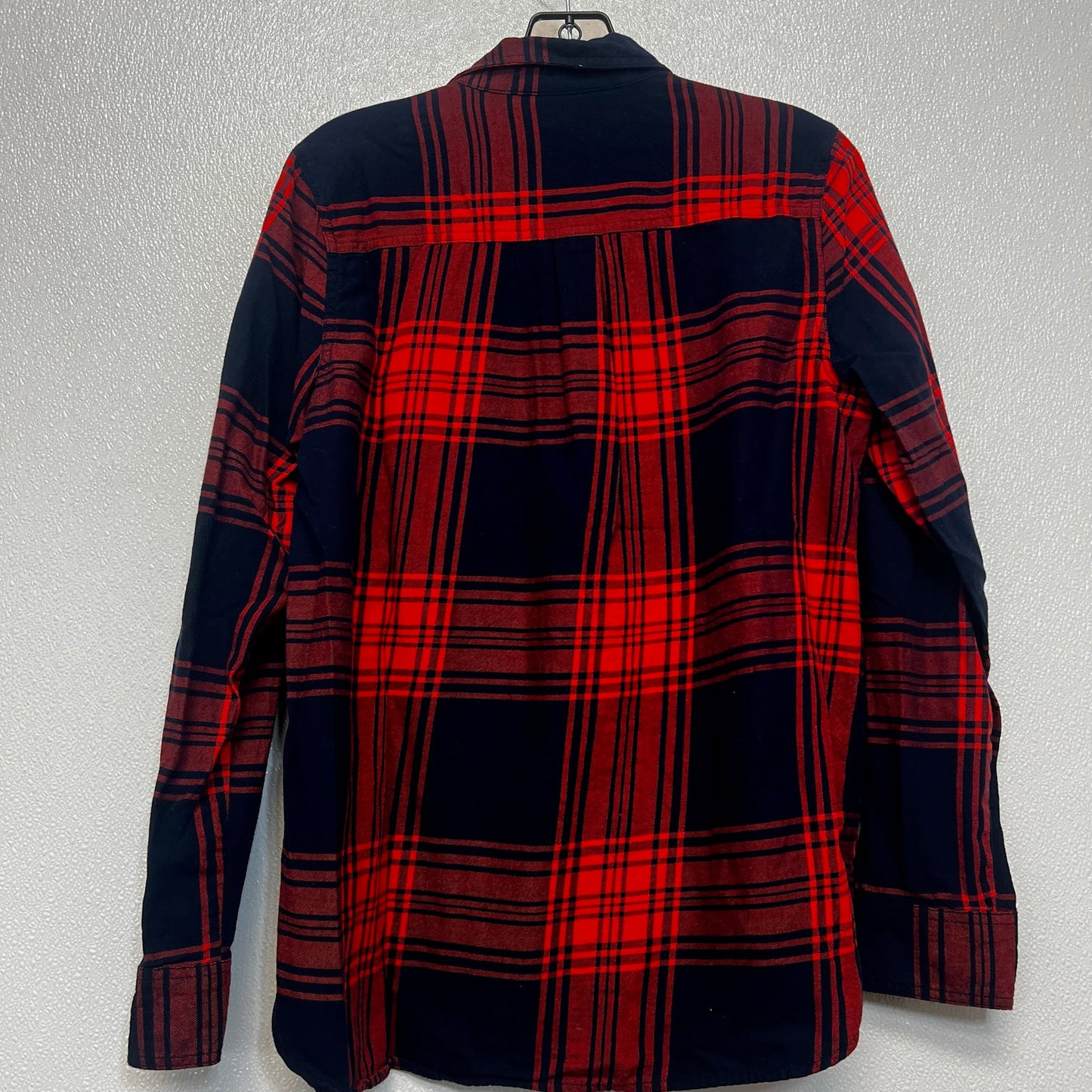 Top Long Sleeve By Old Navy O In Plaid, Size: M