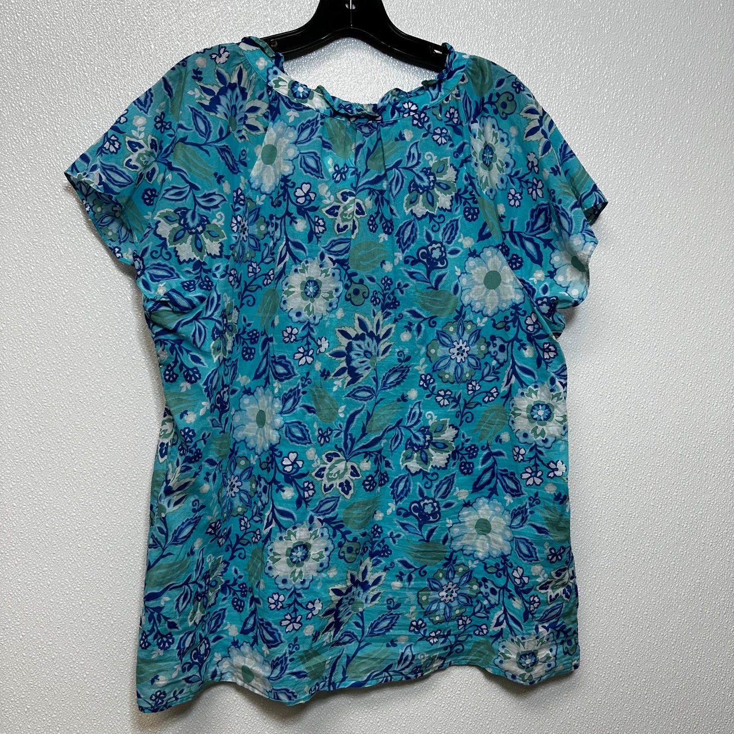 Blue Top Short Sleeve Talbots O, Size Xl