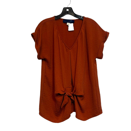 Top Short Sleeve Basic By Blue Rain In Rust, Size: S