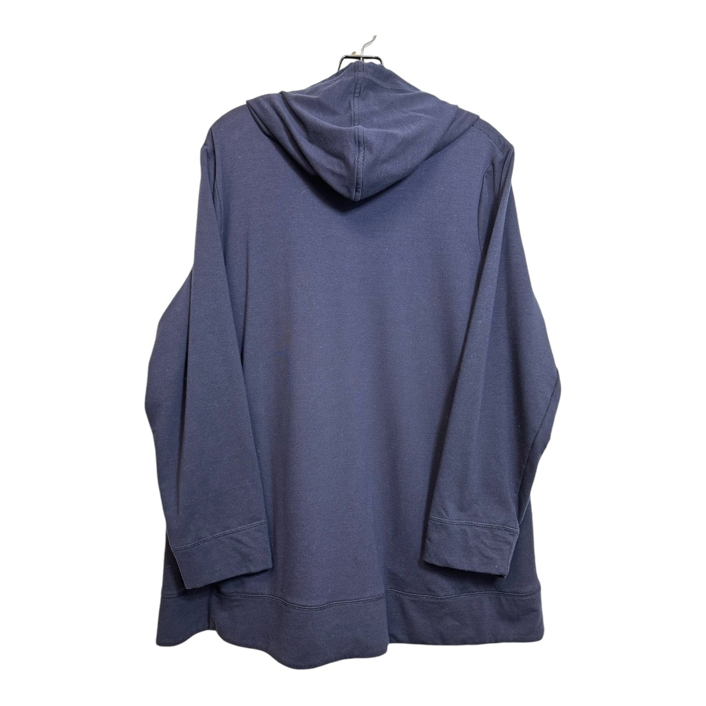 Sweatshirt Hoodie By Susan Graver In Navy, Size: 1x