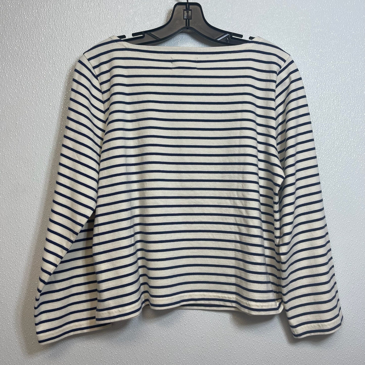 Top Long Sleeve By J Crew O In Striped, Size: M