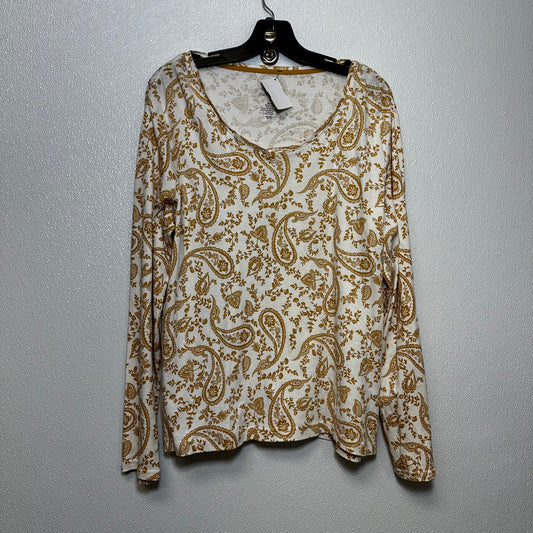 Print Top Long Sleeve Croft And Barrow O, Size Xl